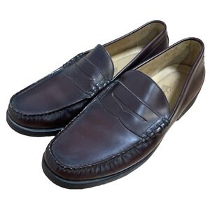 Brass Boot Brown Leather Loafers Mens Size 12 Penny Slip On Preppy Classic Shoes